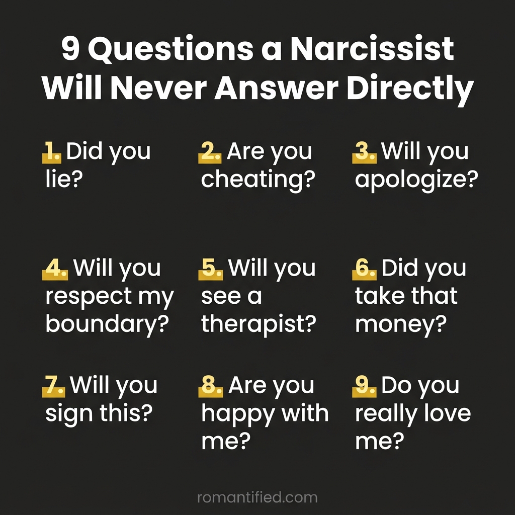 9 Questions a Narcissist Will Never Answer Directly