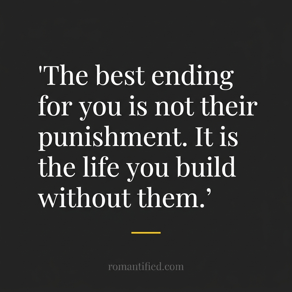The best ending for you is not their punishment. It is the life you build without them. — quote